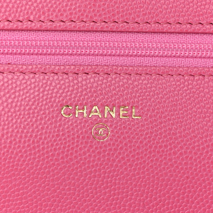 Chanel Caviar Quilted Wallet On Chain WOC Pink 6 of 12