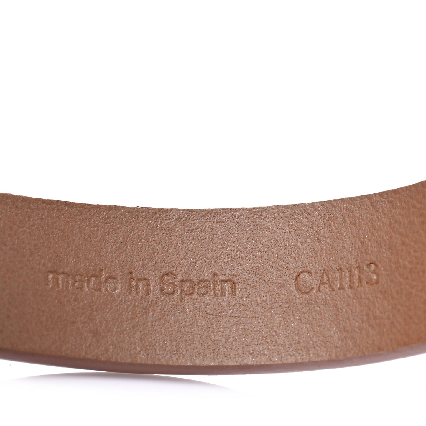 Patent Calfskin Embossed Spirit Bracelet 17 Brown