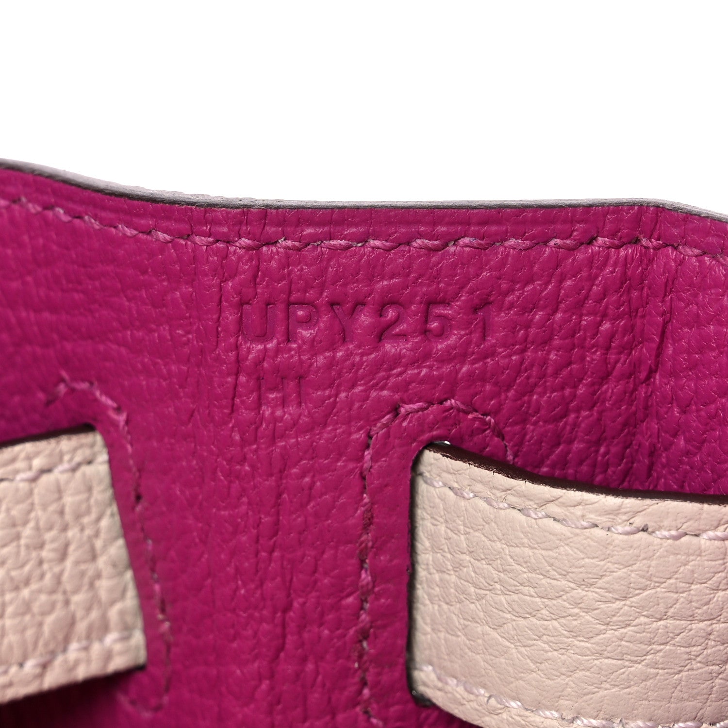 Hermes Togo Horseshoe Kelly Retourne 28 Rose Pourpre Craie 7 of 11