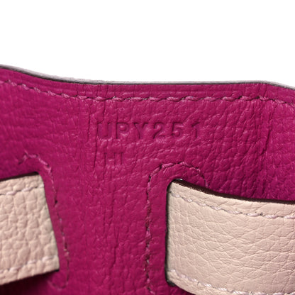 Hermes Togo Horseshoe Kelly Retourne 28 Rose Pourpre Craie 7 of 11