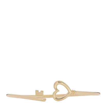 Tiffany 18K Yellow Gold Wire Heart Key Bracelet 1 of 4
