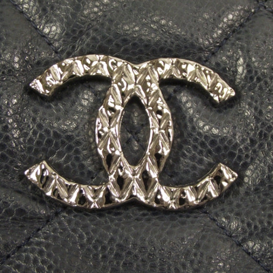 Chanel Quilted Shopping Tote Caviar Navy 13 of 13