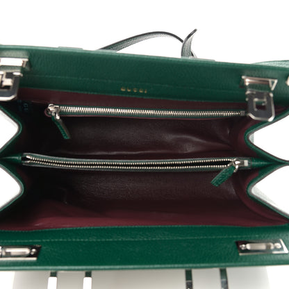 Gucci Grainy Calfskin Small Zumi Top Handle Bag Vintage Green 5 of 10