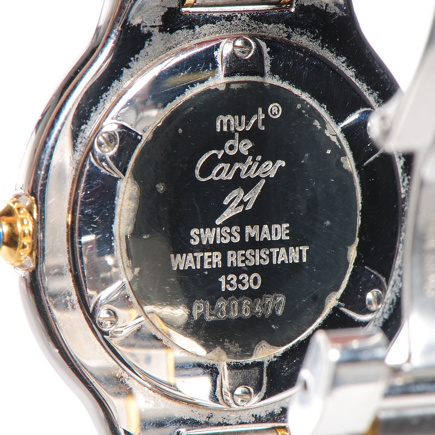 Stainless Steel 18K Yellow Gold 31mm Must De 21 Quartz Watch