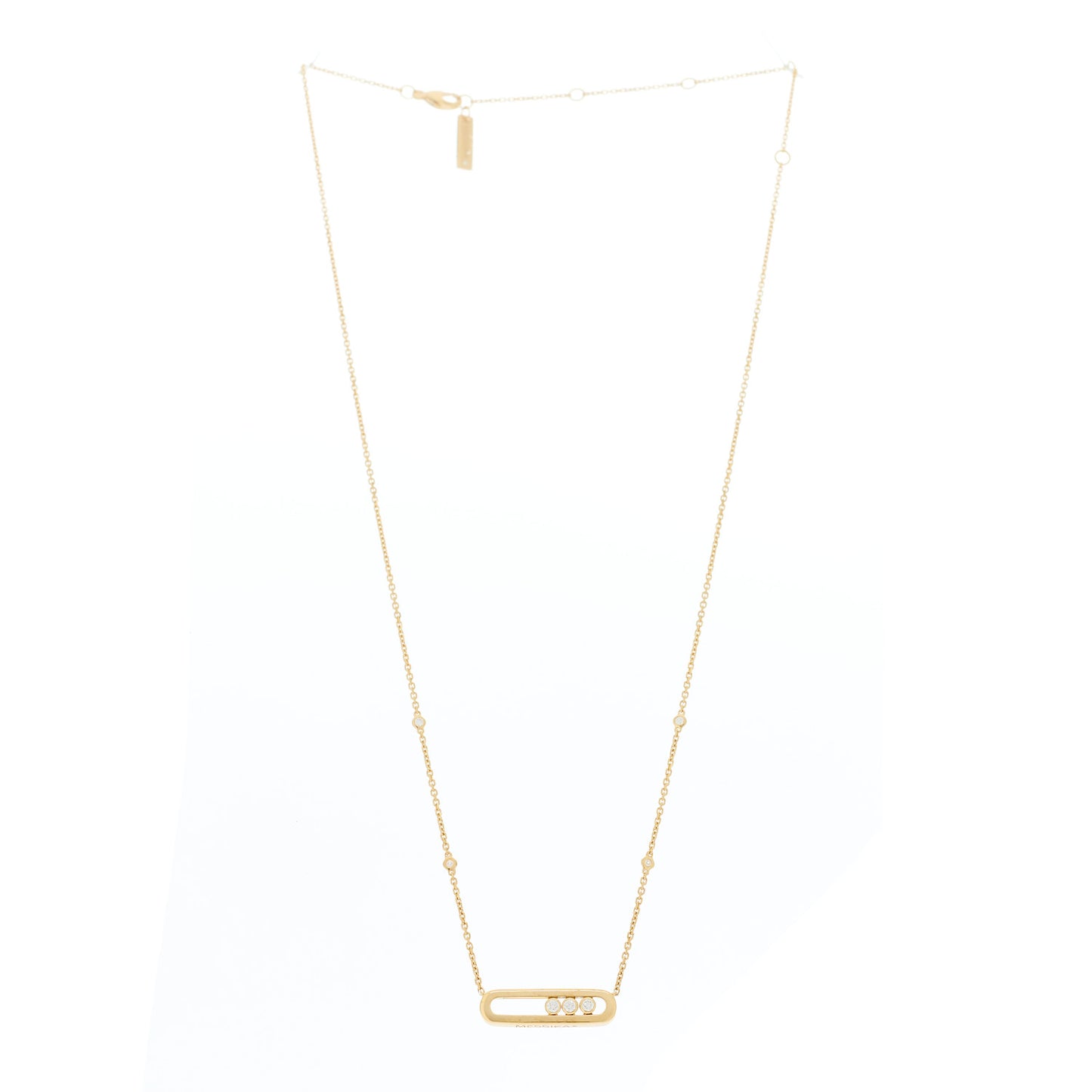 18K Rose Gold Diamond Baby Move Necklace