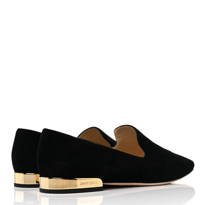 Jimmy Choo Suede Jaida Flat Loafer 38 Black 4 of 8