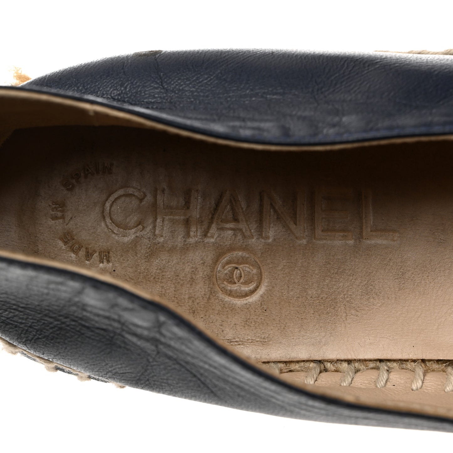 Lambskin CC Espadrilles 39 Navy Black