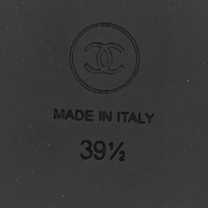 Chanel Glittered Tweed Lambskin Dad Sandals 39.5 Black White 6 of 9