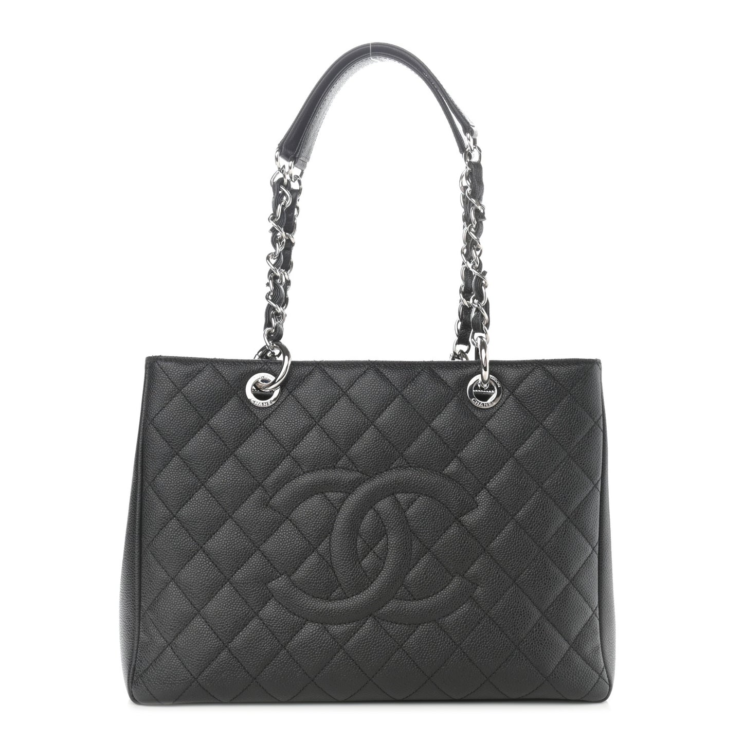 Caviar Quilted Grand Shopping Tote GST Black