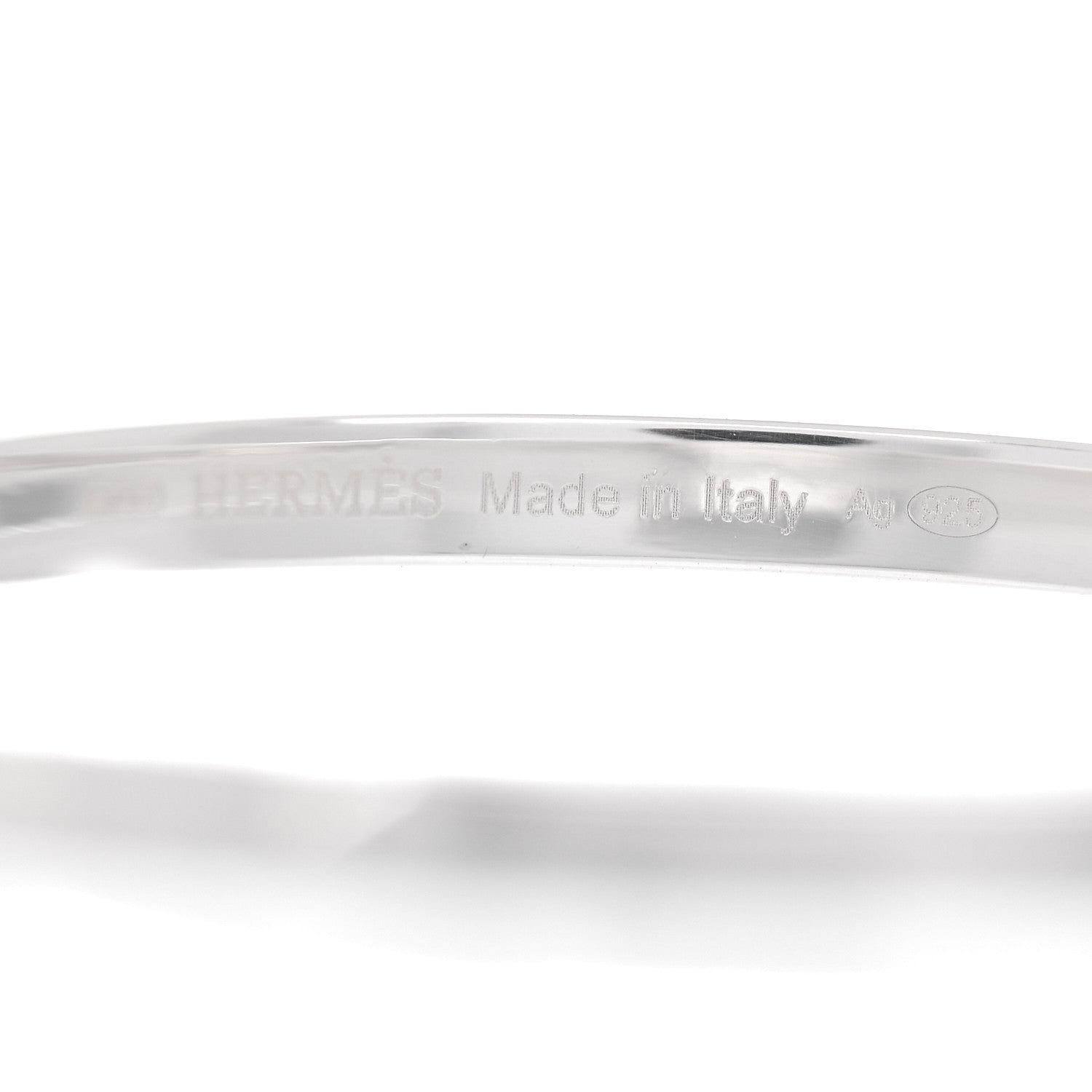 Hermes Sterling Silver Mini Clous Hoop Earrings 7 of 8