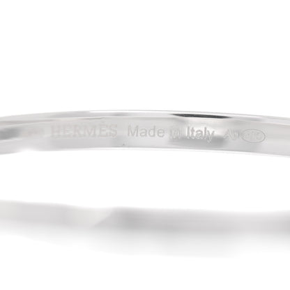 Hermes Sterling Silver Mini Clous Hoop Earrings 7 of 8