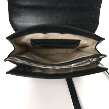 Gucci Calfskin GG Tennis Embossed Messenger Bag Black 5 of 10