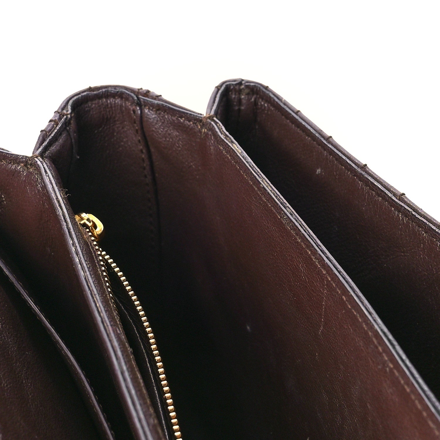 Celine Calfskin Quilted Medium C Bag Dark Brown 12 of 14