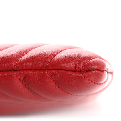 Saint Laurent Calfskin Matelasse Chevron Monogram Document Holder Rouge Eros 11 of 13