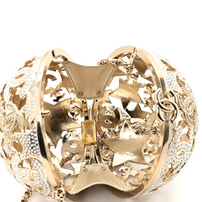 Chanel Metal Strass Crystal Sphere Minaudiere Clutch Gold 5 of 12