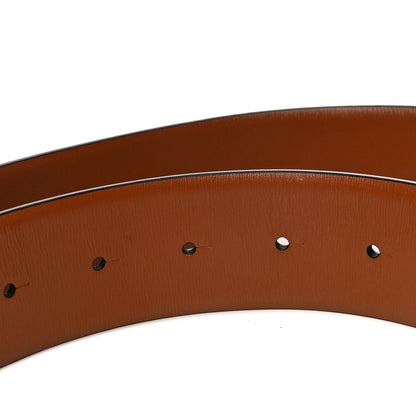 Valentino Garavani Glossy Calfskin VLogo Reversible 40mm Belt 85 34 Saddle Brown Black 11 of 12