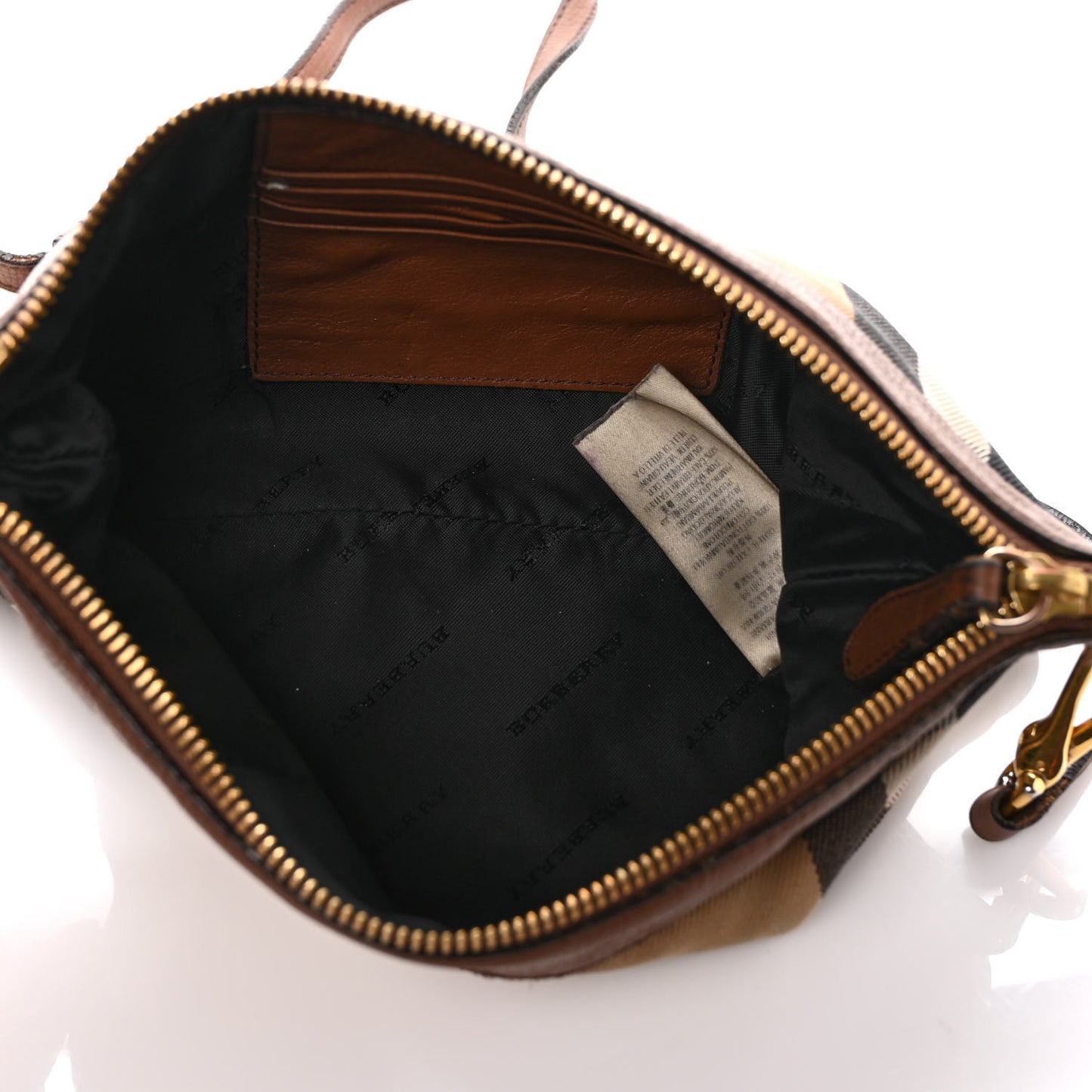 House Check Derby Peyton Crossbody Clutch Bag Tan