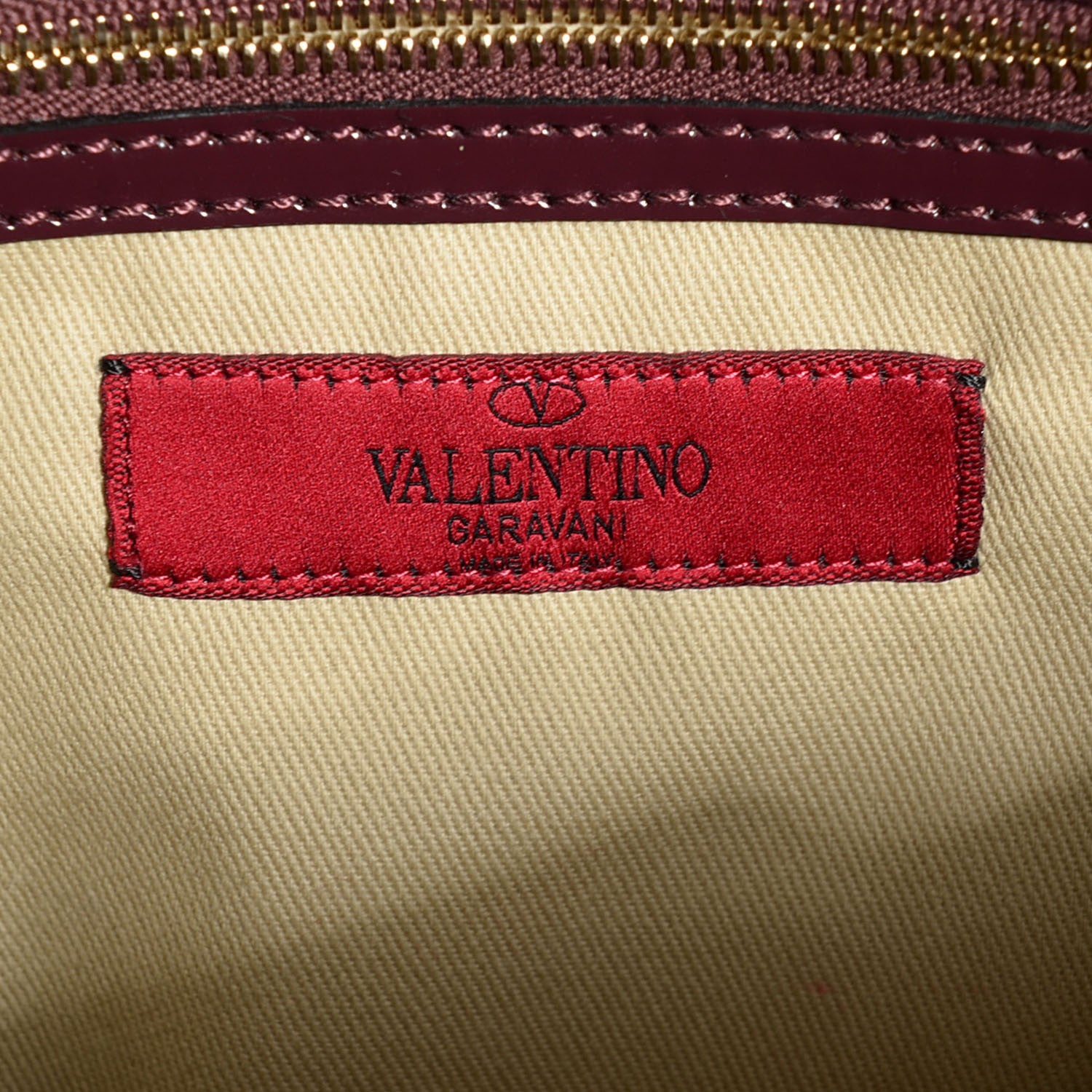 Valentino Garavani Patent Rockstud Double Handle Tote Rubin 14 of 16