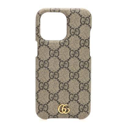 Gucci GG Supreme Monogram Ophidia iPhone 15 Pro Max Phone Case Beige Ebony 1 of 6