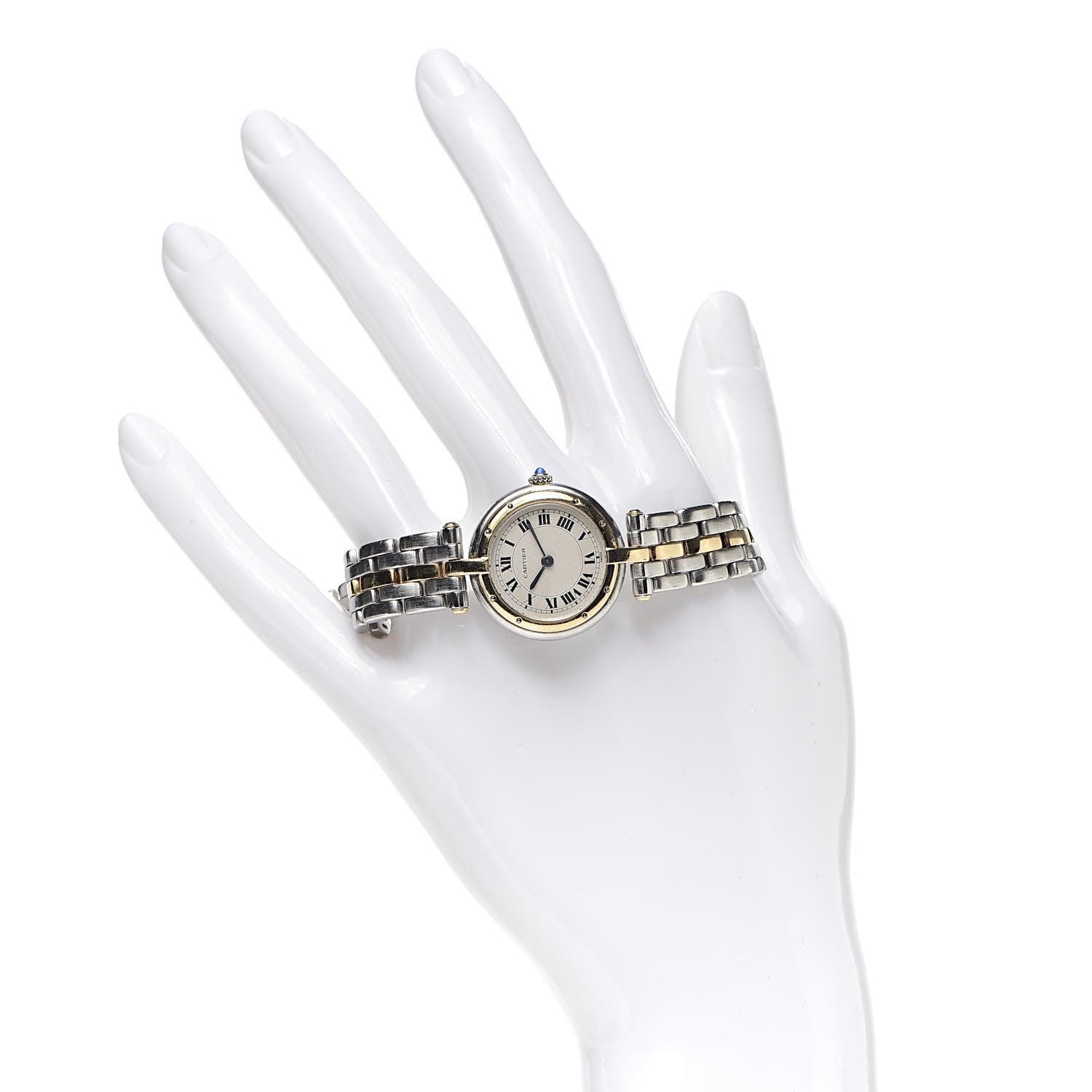 Cartier Stainless Steel 18K Yellow Gold 24mm Panthere Vendome Quartz Watch 2 of 6