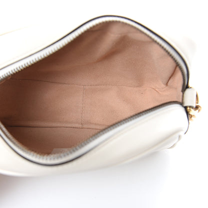 Gucci Calfskin Matelasse Mini GG Marmont Chain Shoulder Bag White 4 of 8