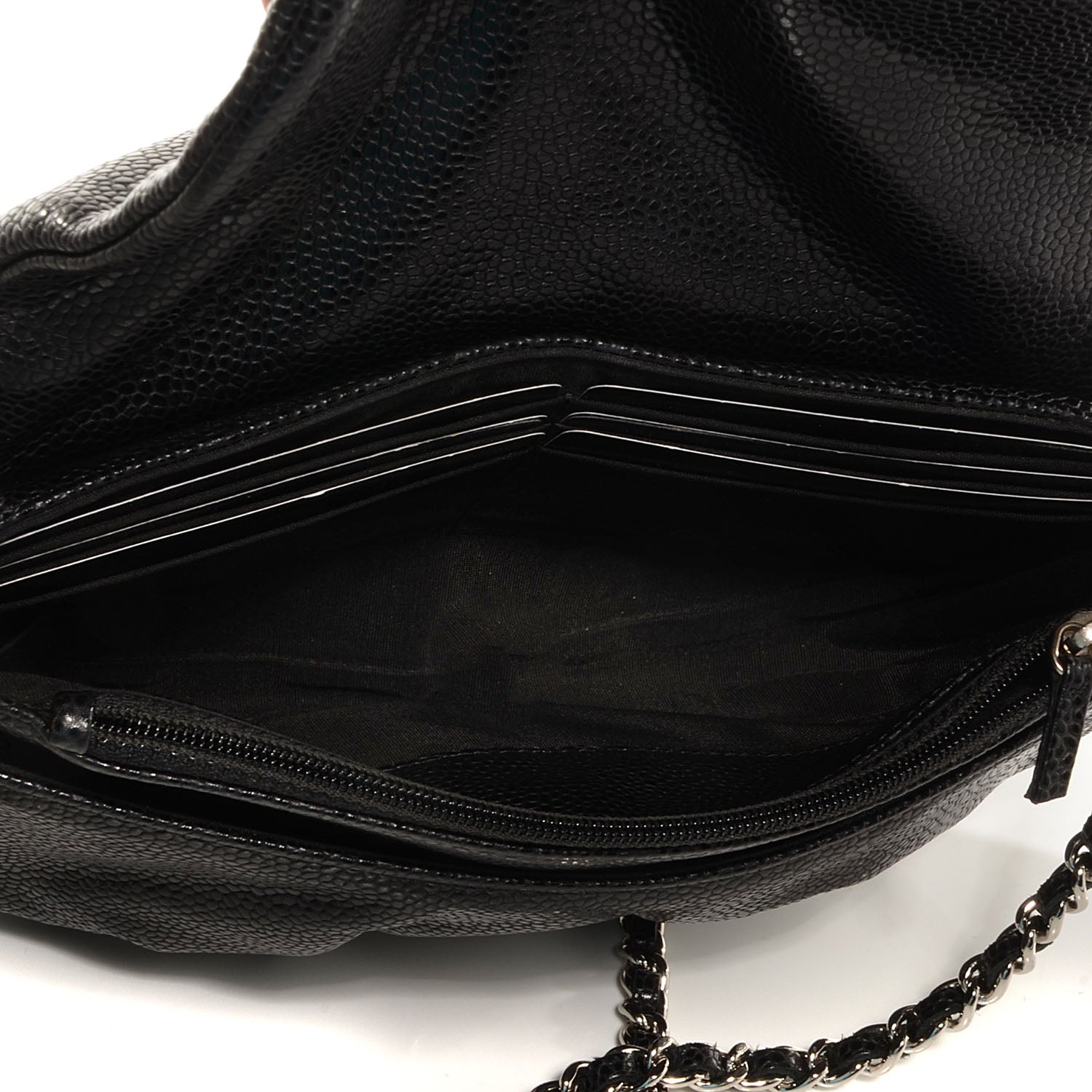 Chanel Caviar Half Moon Wallet On Chain WOC Black 6 of 9