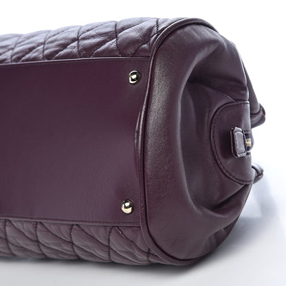 Chanel Lambskin Lady Braid Bowler Purple 9 of 11