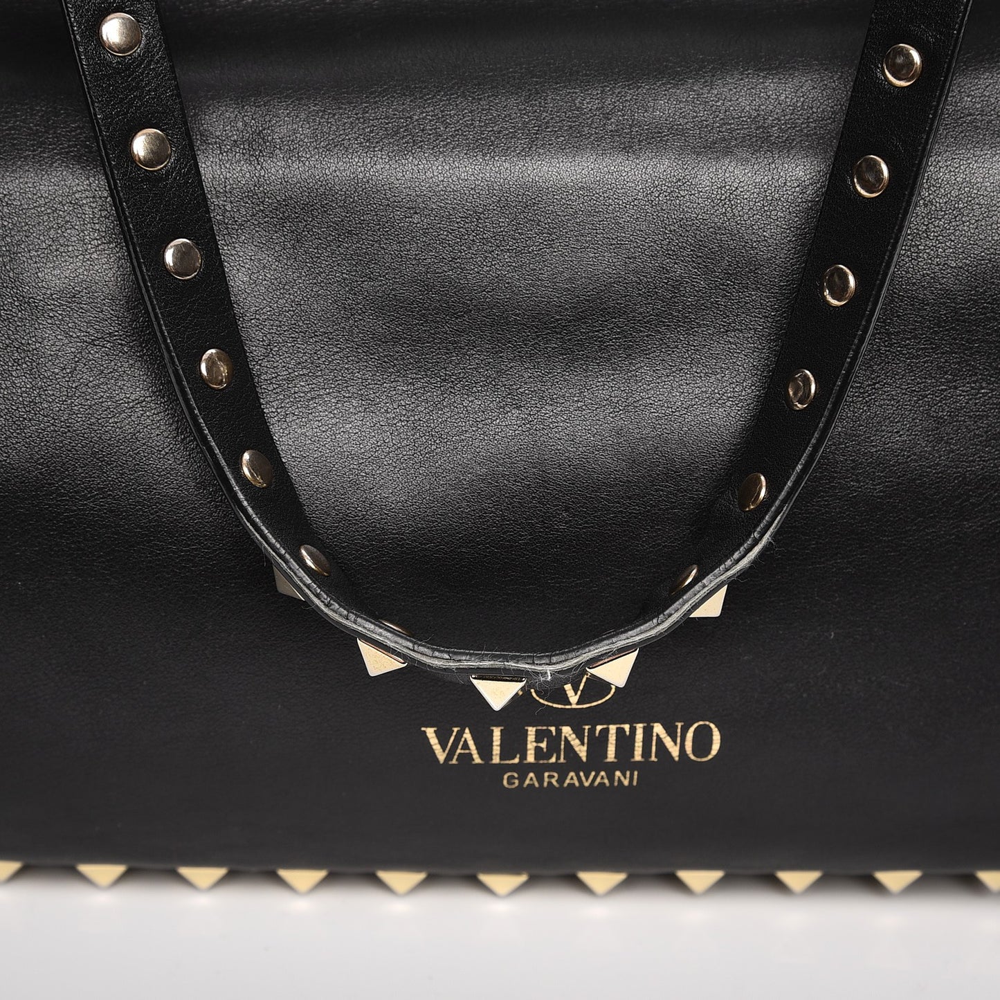 Vitello Small Rockstud Tote Black