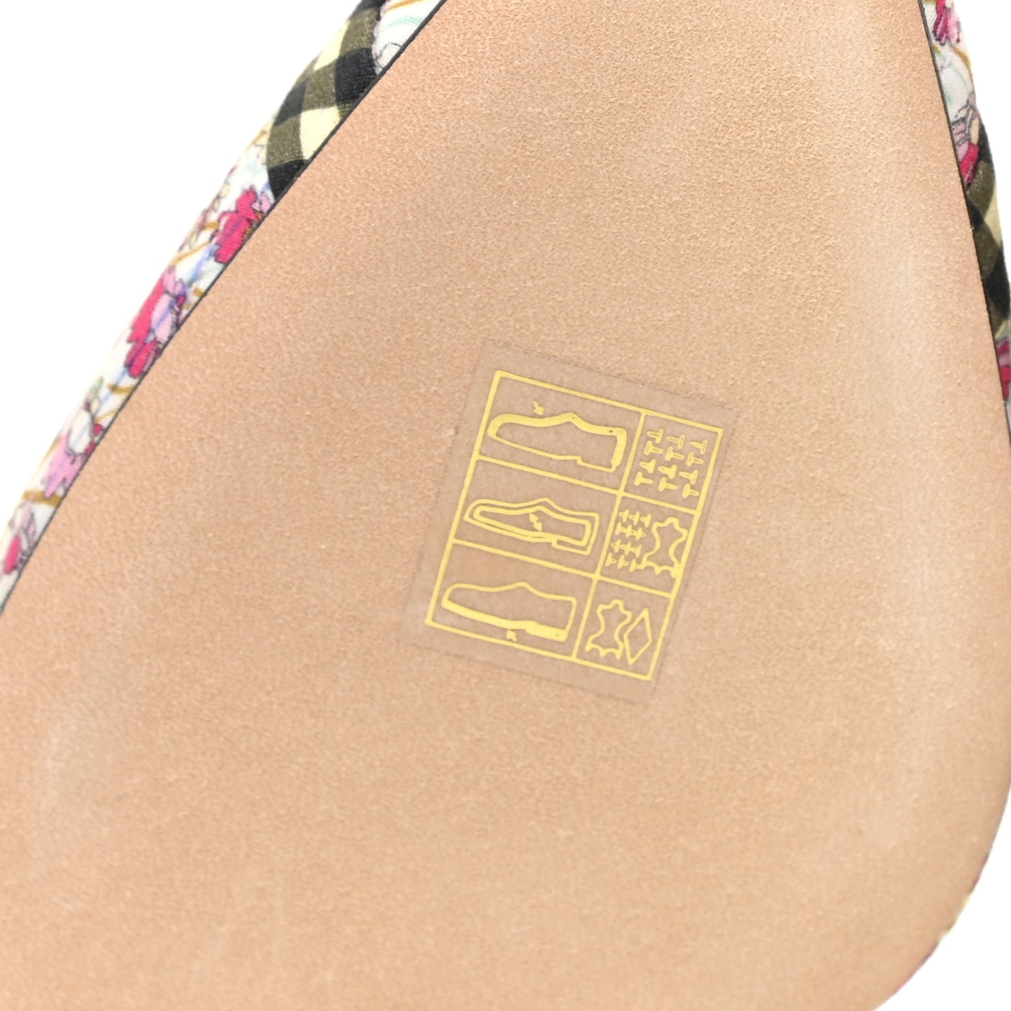 Cotton Printed Colibri Slingback Mid-Heel Pumps 36 Rosa Multi Black Crema