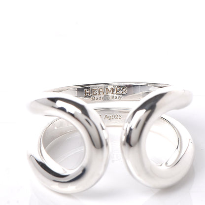 Hermes Sterling Silver Small Lima Ring 53 6.25 4 of 5