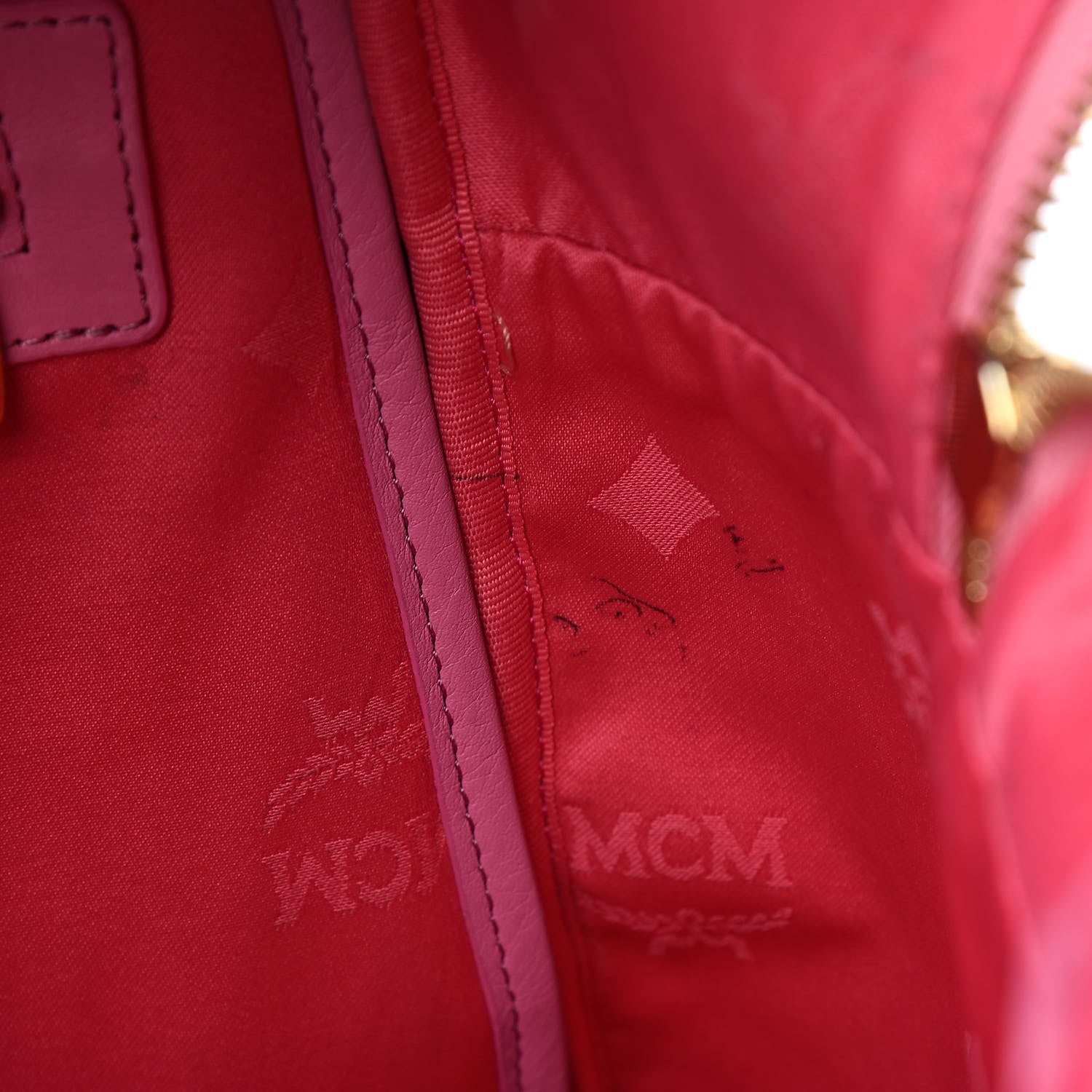MCM Visetos Medium Sprinkle Stud Stark Backpack Pink 20 of 21
