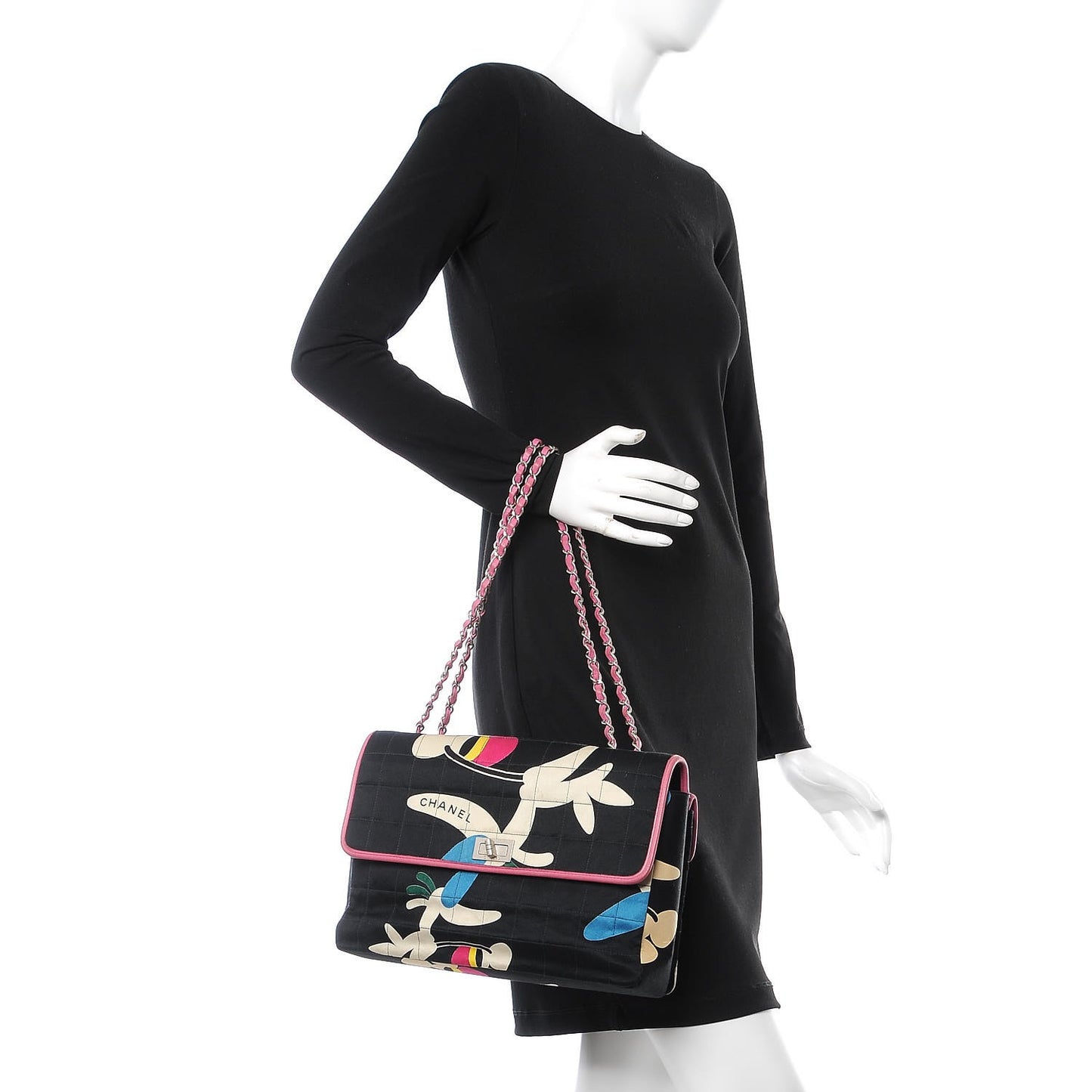 Canvas Chocolate Bar Quilted Flap Multicolor