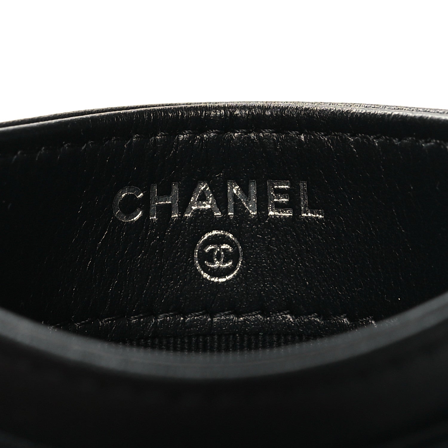 Chanel Lambskin Glitter Quilted Card Holder Black 6 of 10