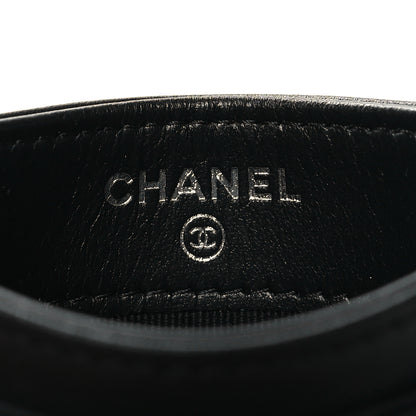 Chanel Lambskin Glitter Quilted Card Holder Black 6 of 10