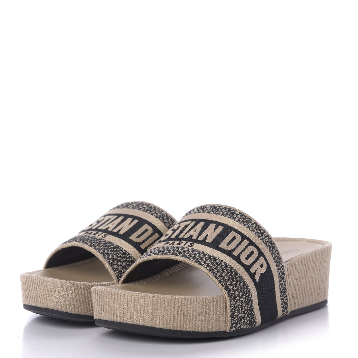 Oblique D-Way Platform Sandal 38 Black Creme