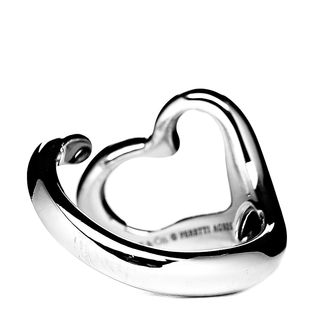 Sterling Silver Elsa Peretti Open Heart Ring 47 4