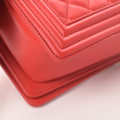 Chanel Calfskin Quilted New Medium Boy Flap Red 11 of 11
