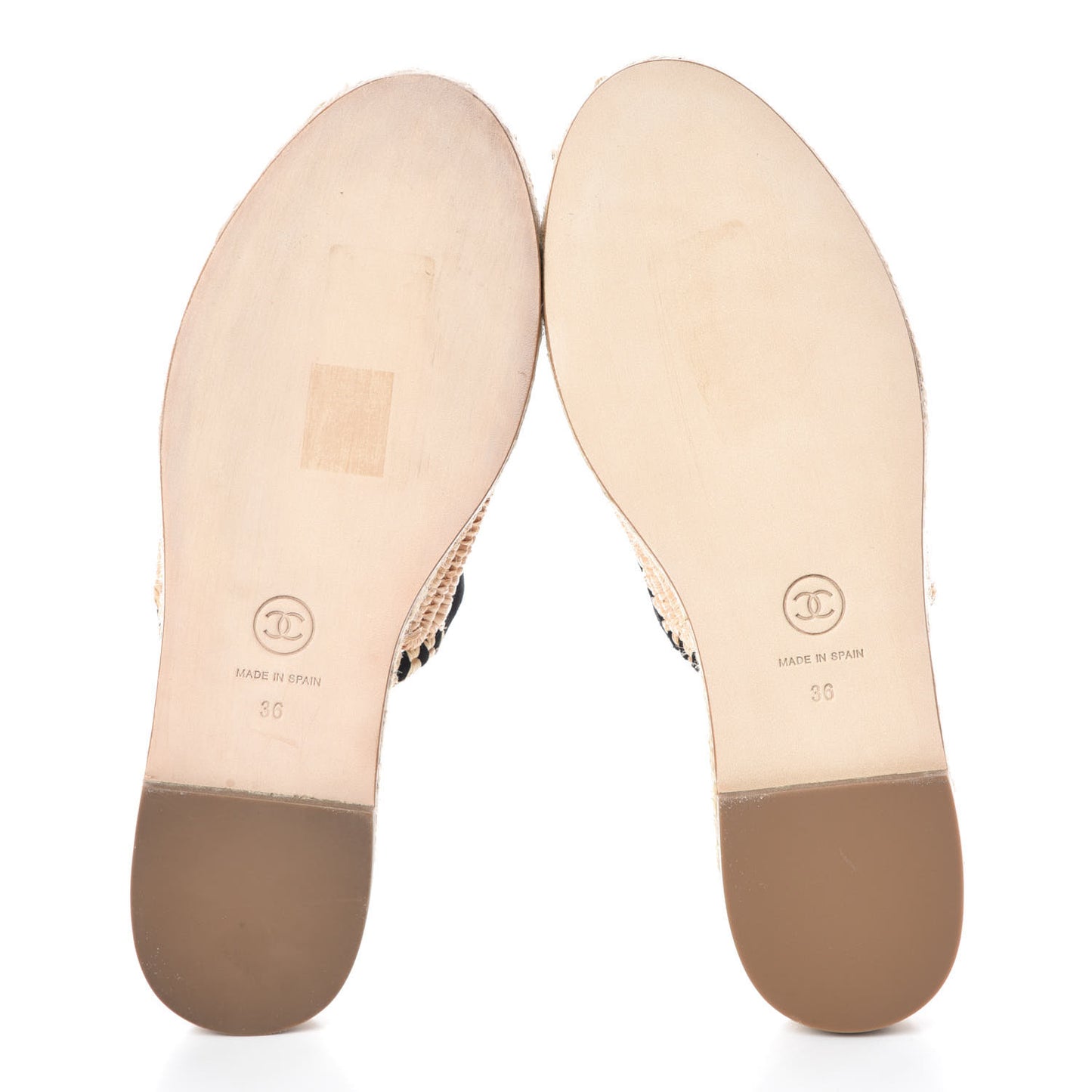 Suede Grosgrain CC Espadrilles 36 Black