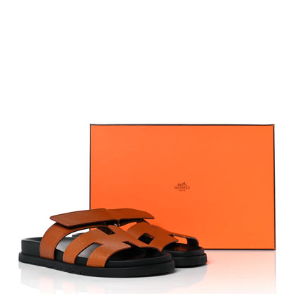 Hermes Epsom Womens Chypre Sandals 36 Natural 9 of 9