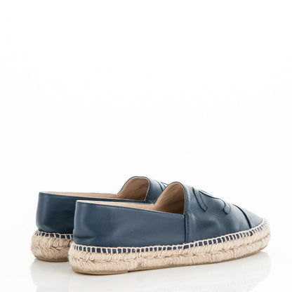 Chanel Lambskin CC Espadrilles 40 Dark Navy 4 of 10