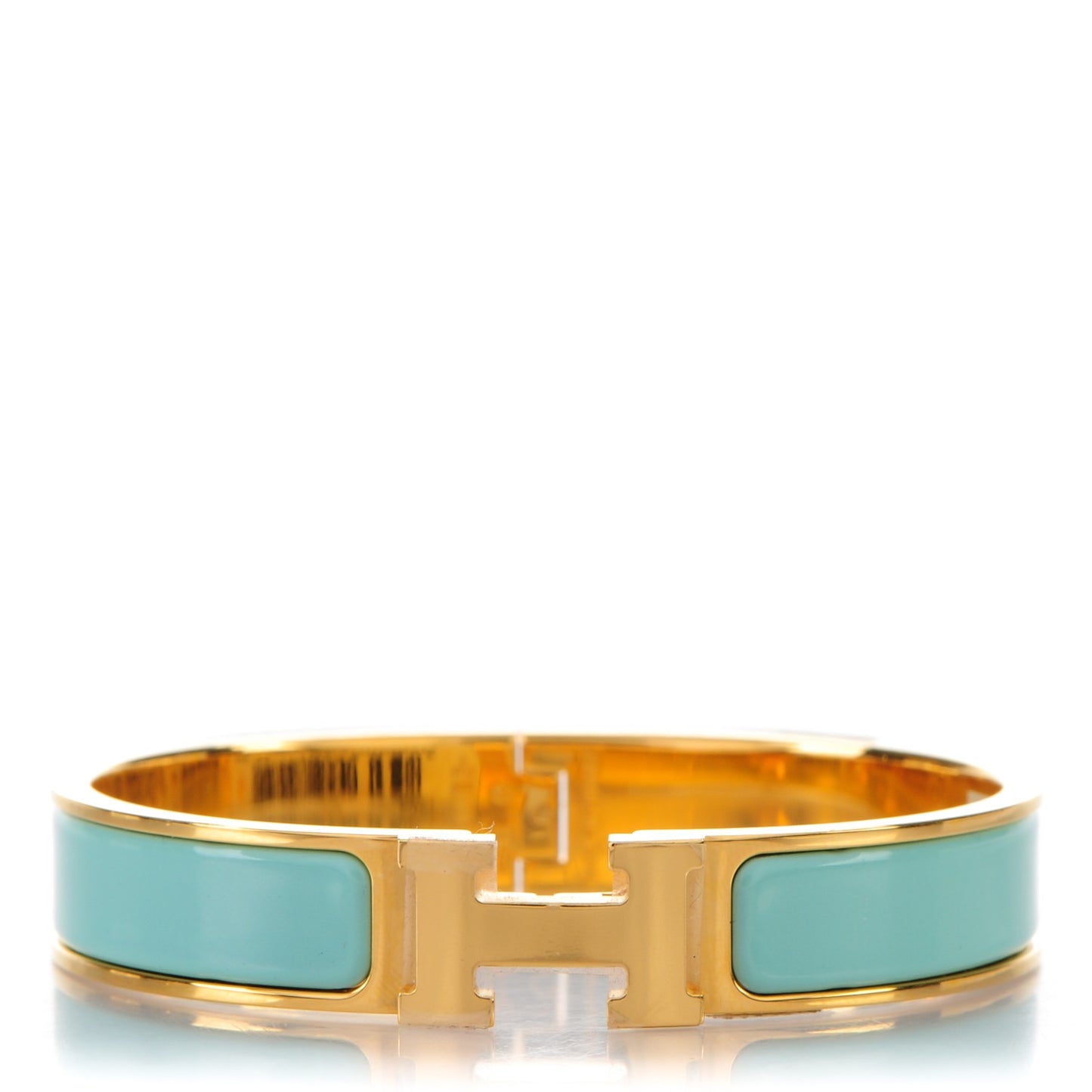 Enamel Narrow Clic Clac H Bracelet GM Jade