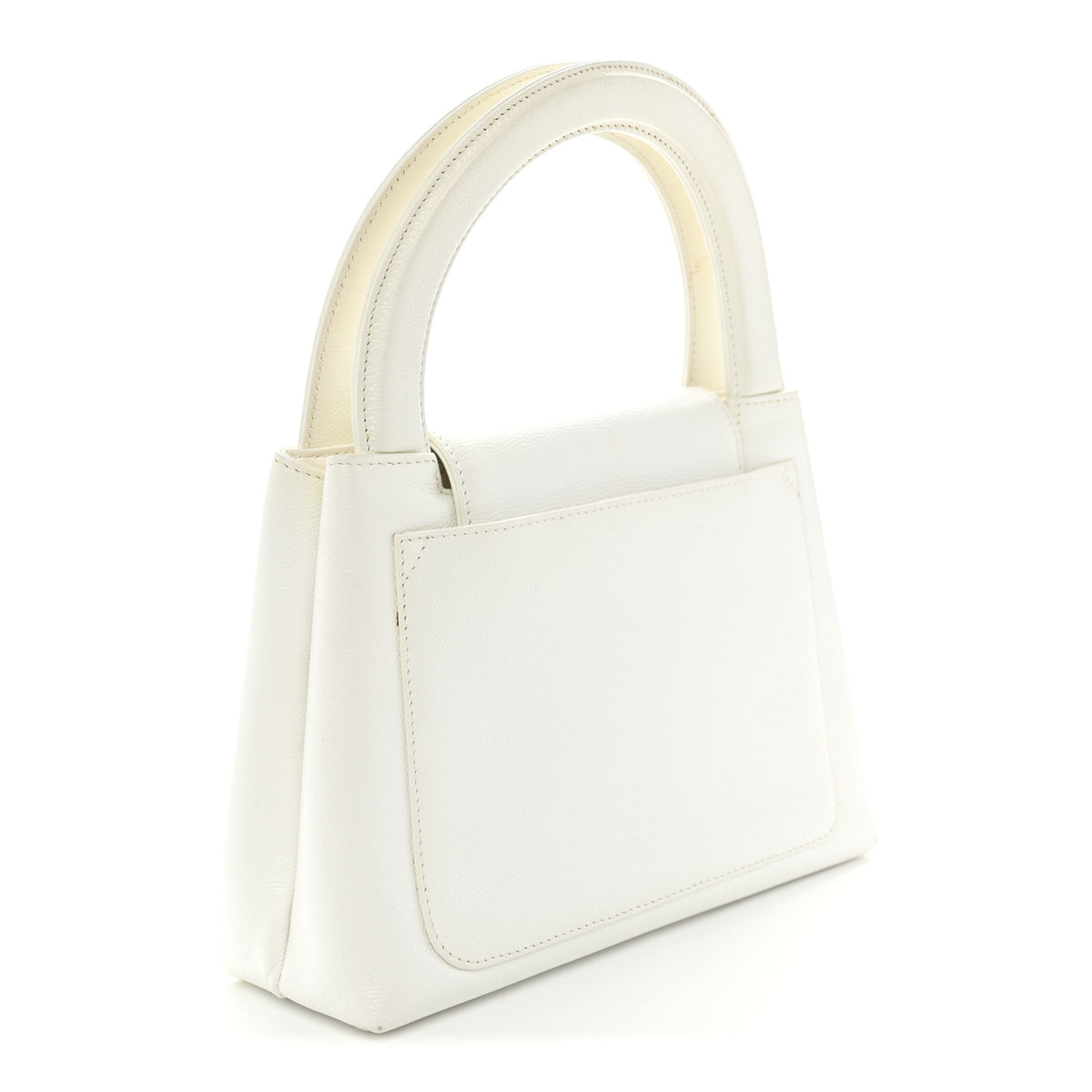 Chanel Caviar Top Handle Bag White 3 of 14