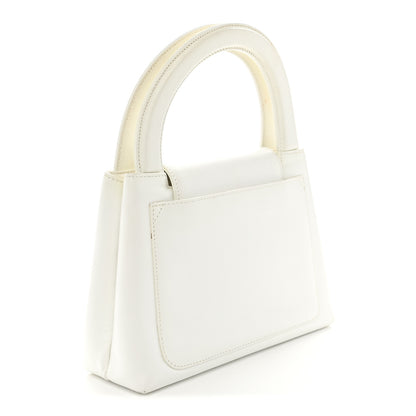 Chanel Caviar Top Handle Bag White 3 of 14