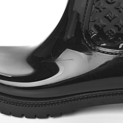 Louis Vuitton Rubber Embossed Monogram Splash Rain Boots 41 Black 9 of 12