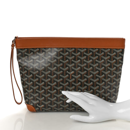 Goyard Goyardine Conti Pouch Black Gold 2 of 9