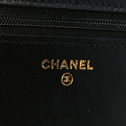Chanel Lambskin Quilted Wallet On Chain WOC Black 6 of 12