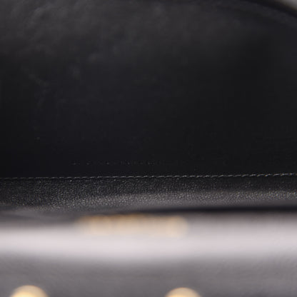 Saint Laurent Grain De Poudre Mixed Matelasse Triquilt Monogram Chain Wallet Black 9 of 11