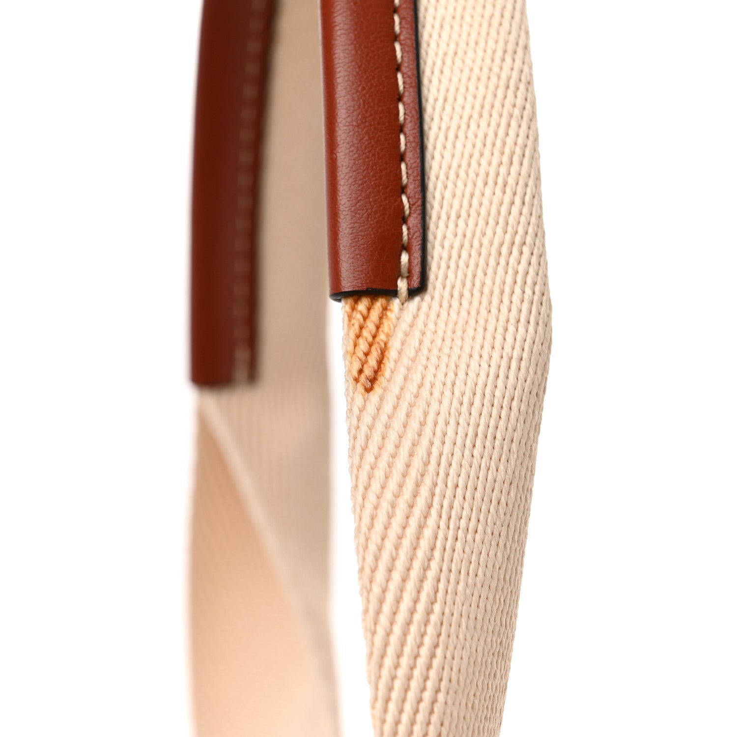 Chloe Cotton Calfskin Medium Woody Ribbon Tote White Brown 12 of 13