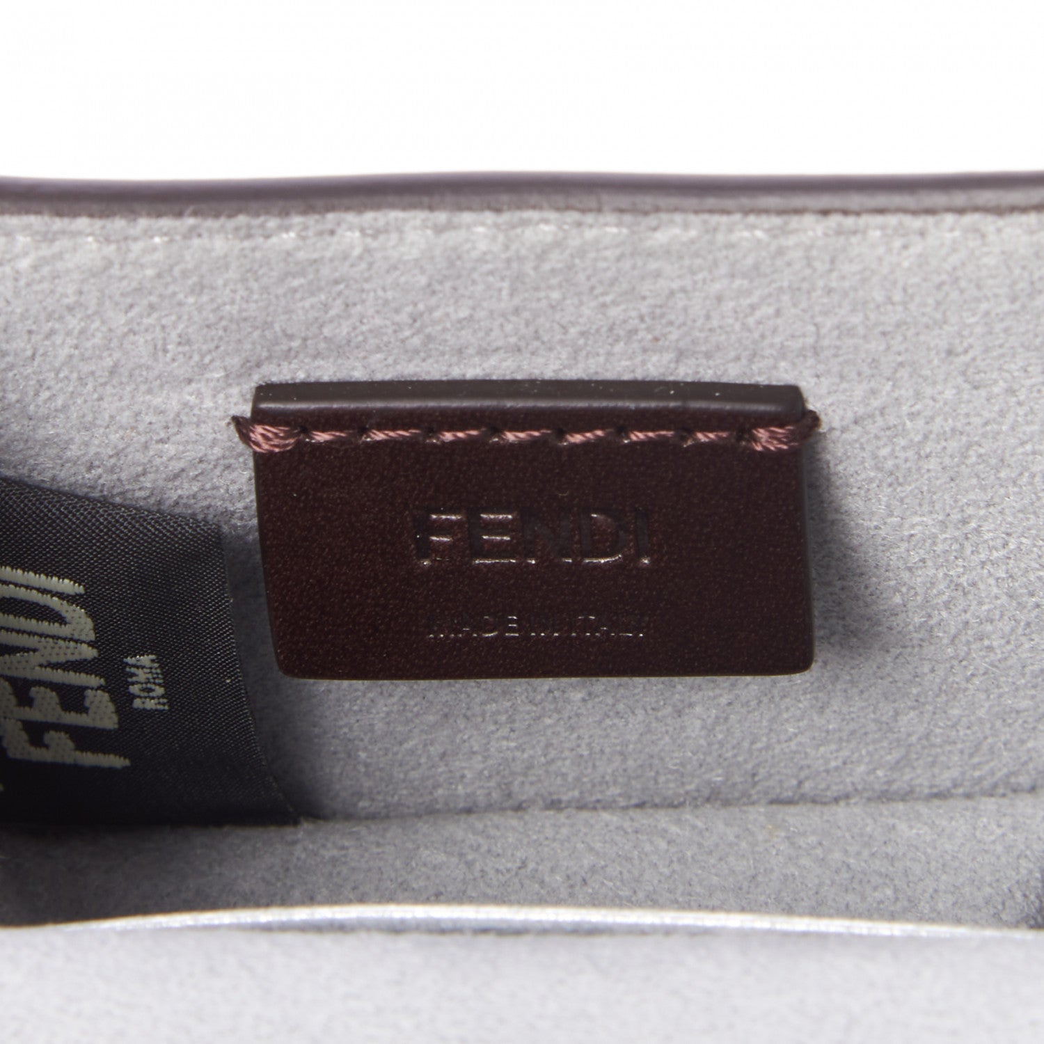 Fendi Vitello Catalan Mirror F is Fendi Flower Micro Kan I Shoulder Bag Silver 8 of 8