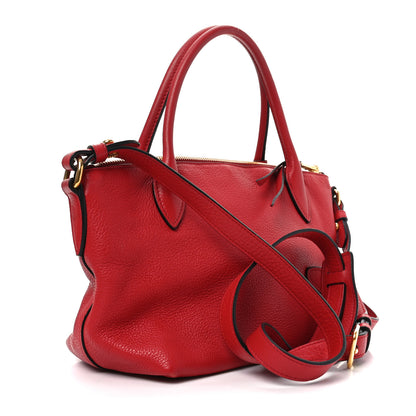 Prada Vitello Daino Tote Fuoco 2 of 9